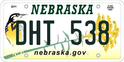 NE license plate DHT538