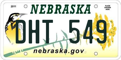 NE license plate DHT549