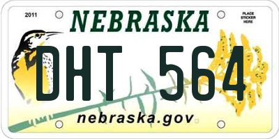 NE license plate DHT564