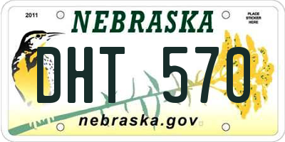 NE license plate DHT570