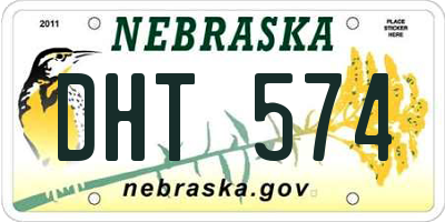 NE license plate DHT574