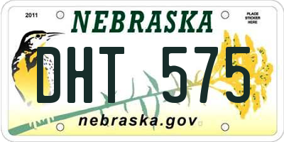 NE license plate DHT575