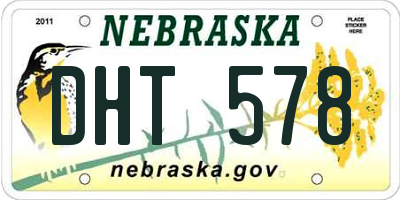 NE license plate DHT578