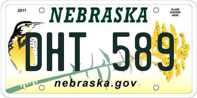 NE license plate DHT589