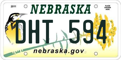 NE license plate DHT594