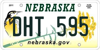 NE license plate DHT595