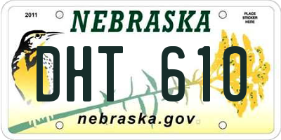 NE license plate DHT610
