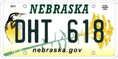 NE license plate DHT618