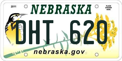 NE license plate DHT620