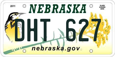 NE license plate DHT627