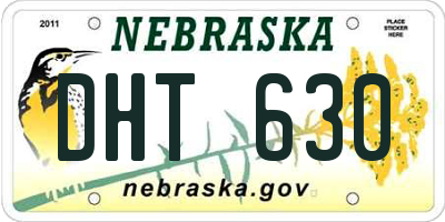 NE license plate DHT630