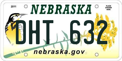 NE license plate DHT632
