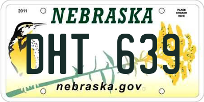 NE license plate DHT639