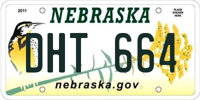 NE license plate DHT664