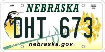 NE license plate DHT673