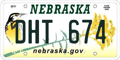NE license plate DHT674