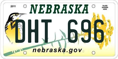 NE license plate DHT696
