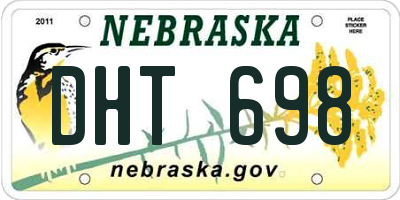 NE license plate DHT698