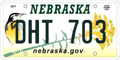 NE license plate DHT703
