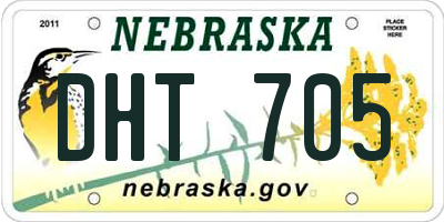 NE license plate DHT705