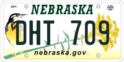 NE license plate DHT709