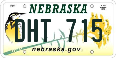 NE license plate DHT715