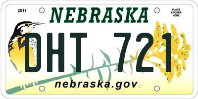 NE license plate DHT721
