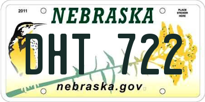 NE license plate DHT722