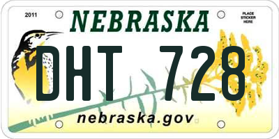 NE license plate DHT728