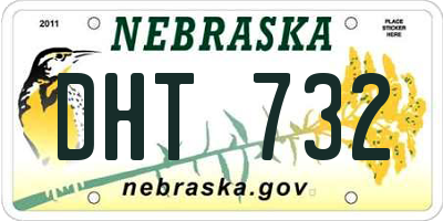 NE license plate DHT732