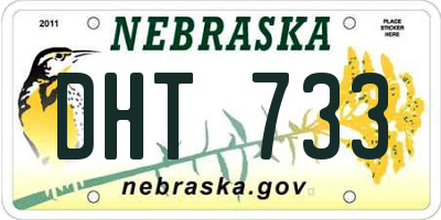 NE license plate DHT733