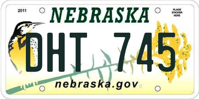 NE license plate DHT745