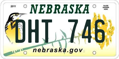 NE license plate DHT746