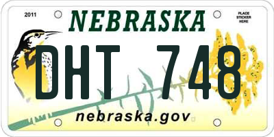 NE license plate DHT748