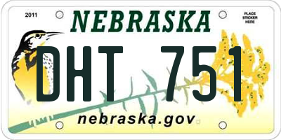 NE license plate DHT751