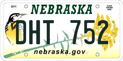 NE license plate DHT752