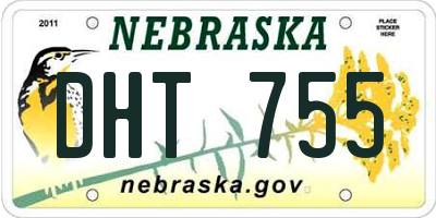 NE license plate DHT755