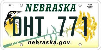 NE license plate DHT771