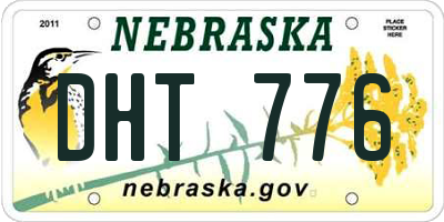 NE license plate DHT776