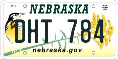 NE license plate DHT784