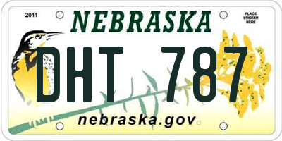 NE license plate DHT787