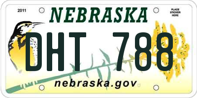 NE license plate DHT788