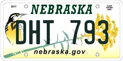 NE license plate DHT793
