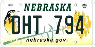NE license plate DHT794