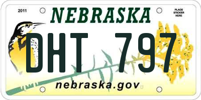 NE license plate DHT797