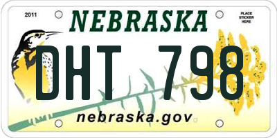 NE license plate DHT798