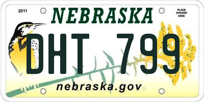 NE license plate DHT799