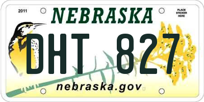 NE license plate DHT827