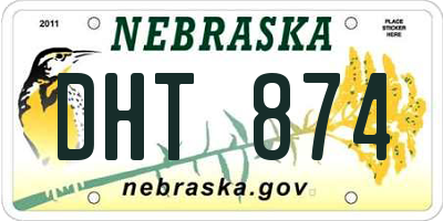 NE license plate DHT874