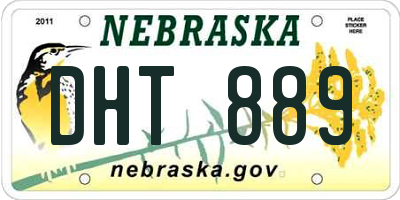 NE license plate DHT889